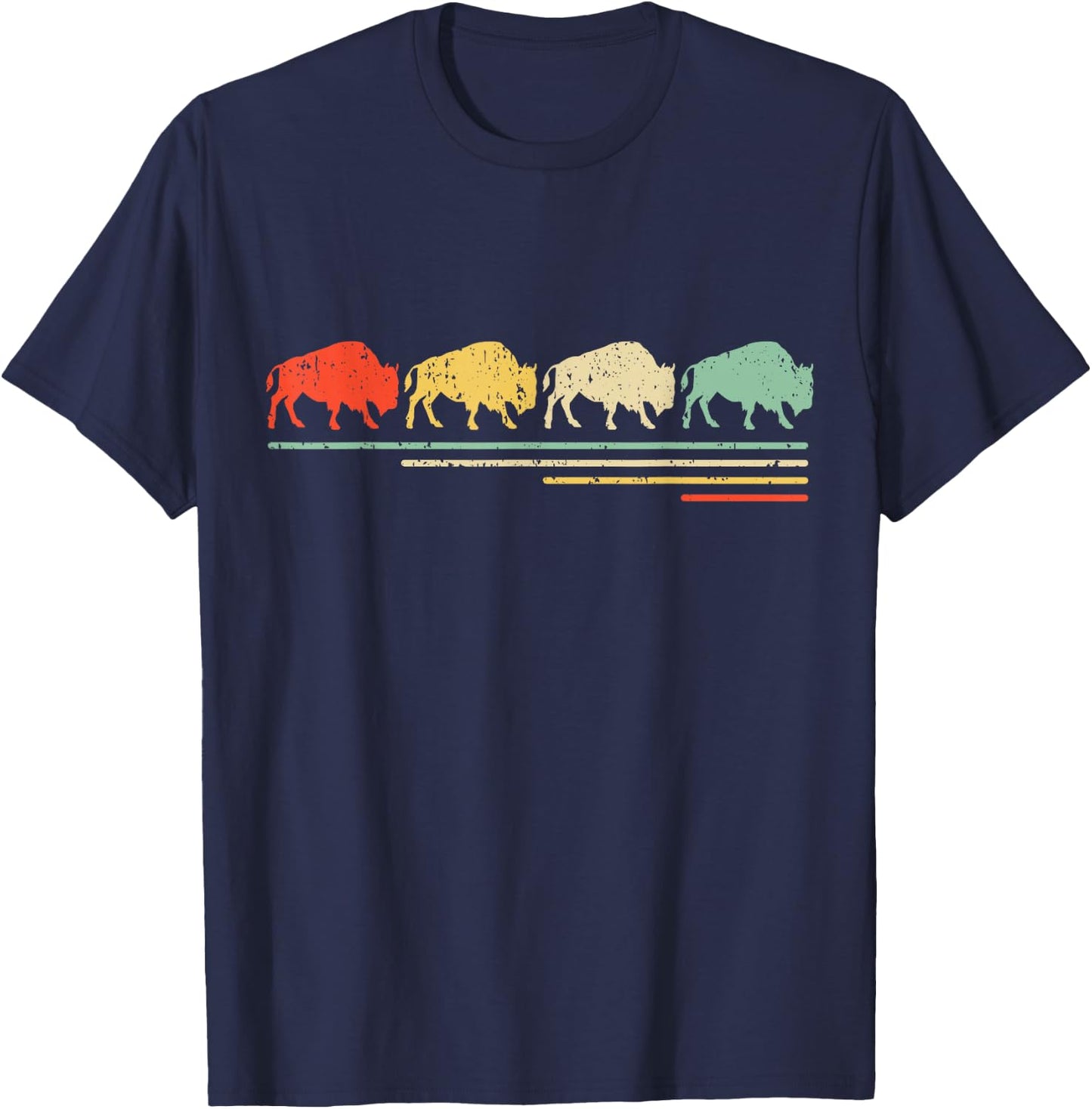 Vintage Bison T-Shirt - T-Shirt | Navy