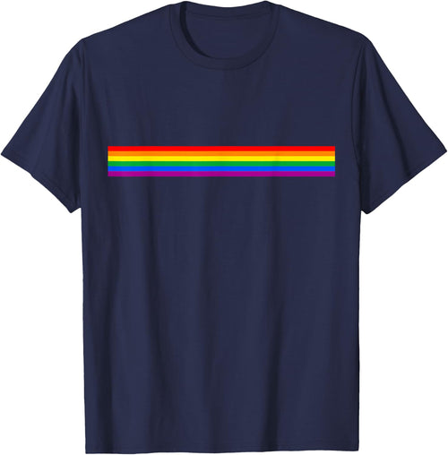 LGBT Flag Pride Month Rainbow Stripes Lesbian Gay Love , Black, S