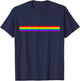 LGBT Flag Pride Month Rainbow Stripes Lesbian Gay Love , Black, S T-Shirt - T-Shirt | Navy
