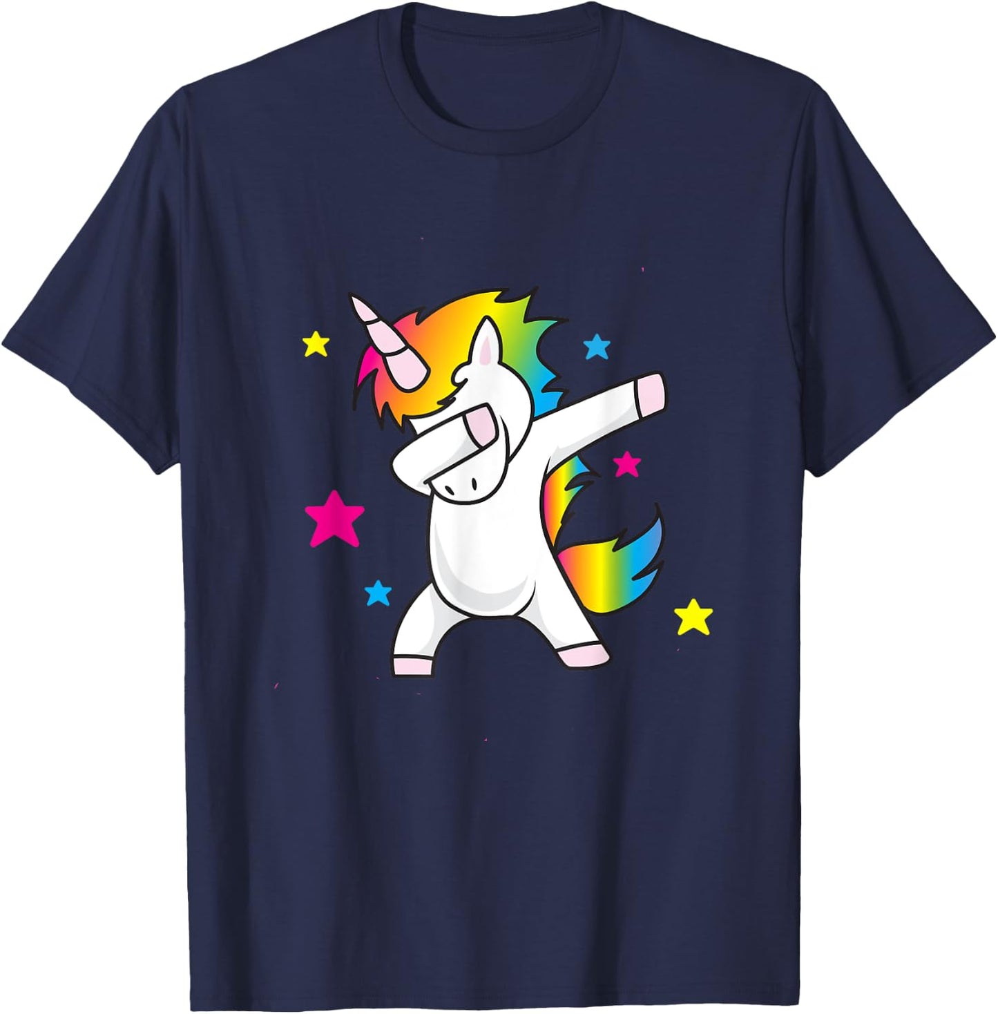 Dabbing Unicorn Funny Dance Kid's And Adults T-Shirt - T-Shirt | Navy