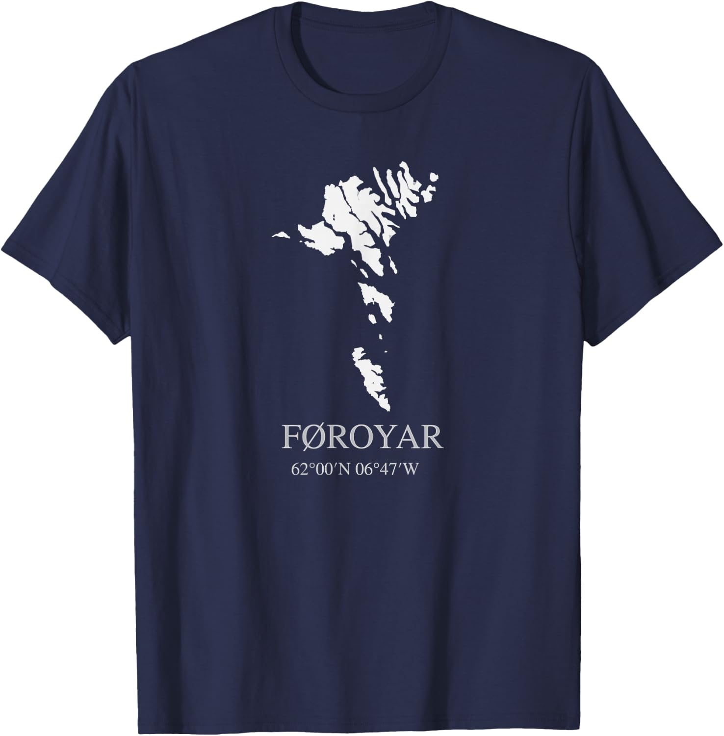Faroe Islands Shirt - Faroe Islands Shirt With Map T-Shirt - T-Shirt | Navy