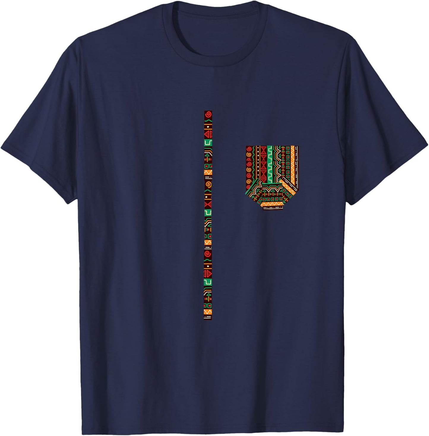Dashiki Traditional African Print Men's T-Shirt - T-Shirt | Navy