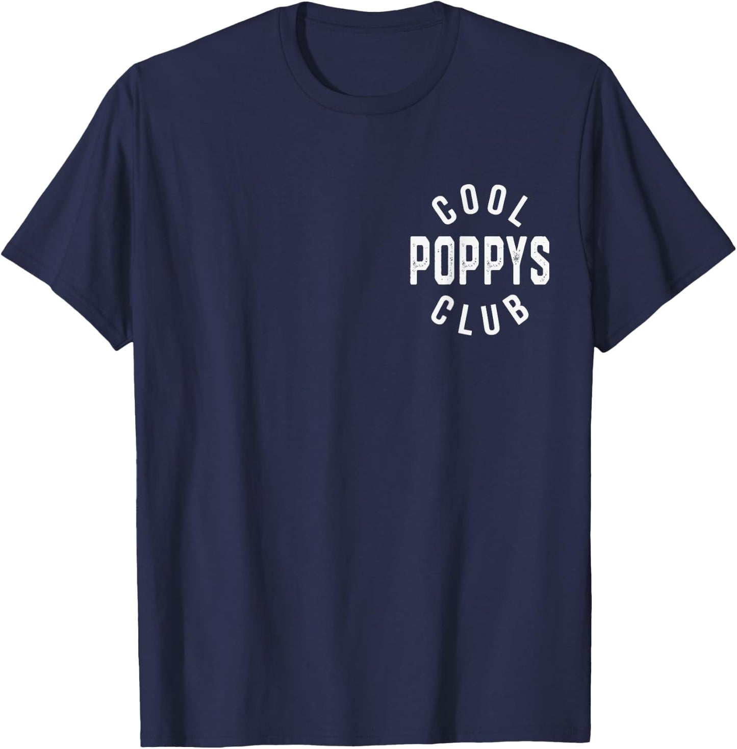Cool Poppys Club Retro Vintage Graphic T-Shirt - T-Shirt | Navy