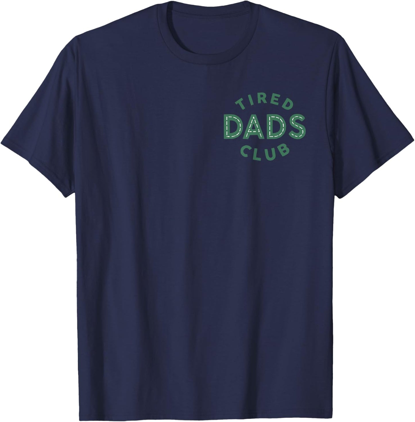 (2 Side) Tired Dads Club Construction Play Cars On Dad Back T-Shirt - T-Shirt | Navy