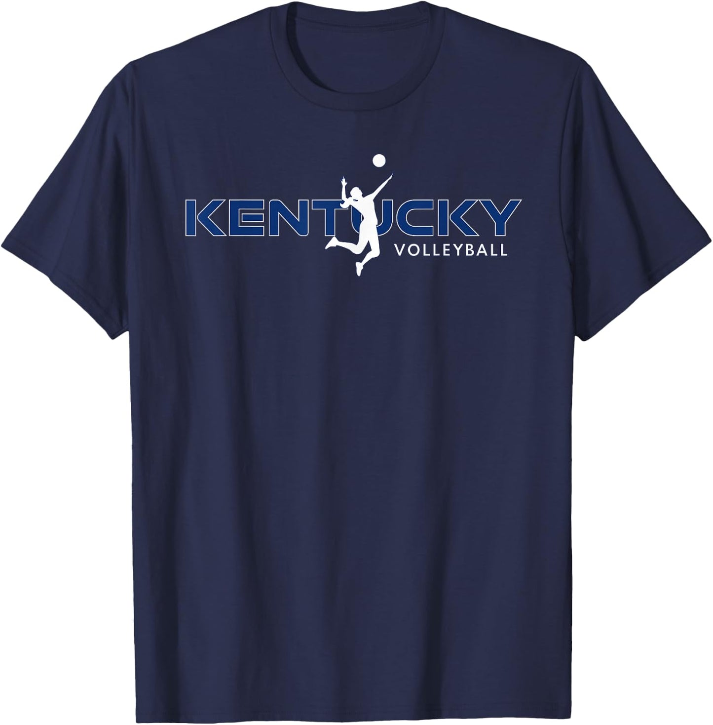 Bluegrass State Sports Fan Kentucky Volleyball Girls Player T-Shirt - T-Shirt | Navy