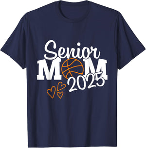senior basketball mom Class of 2025 Player Graduation Grad T-Shirt - T-Shirt | Navy
