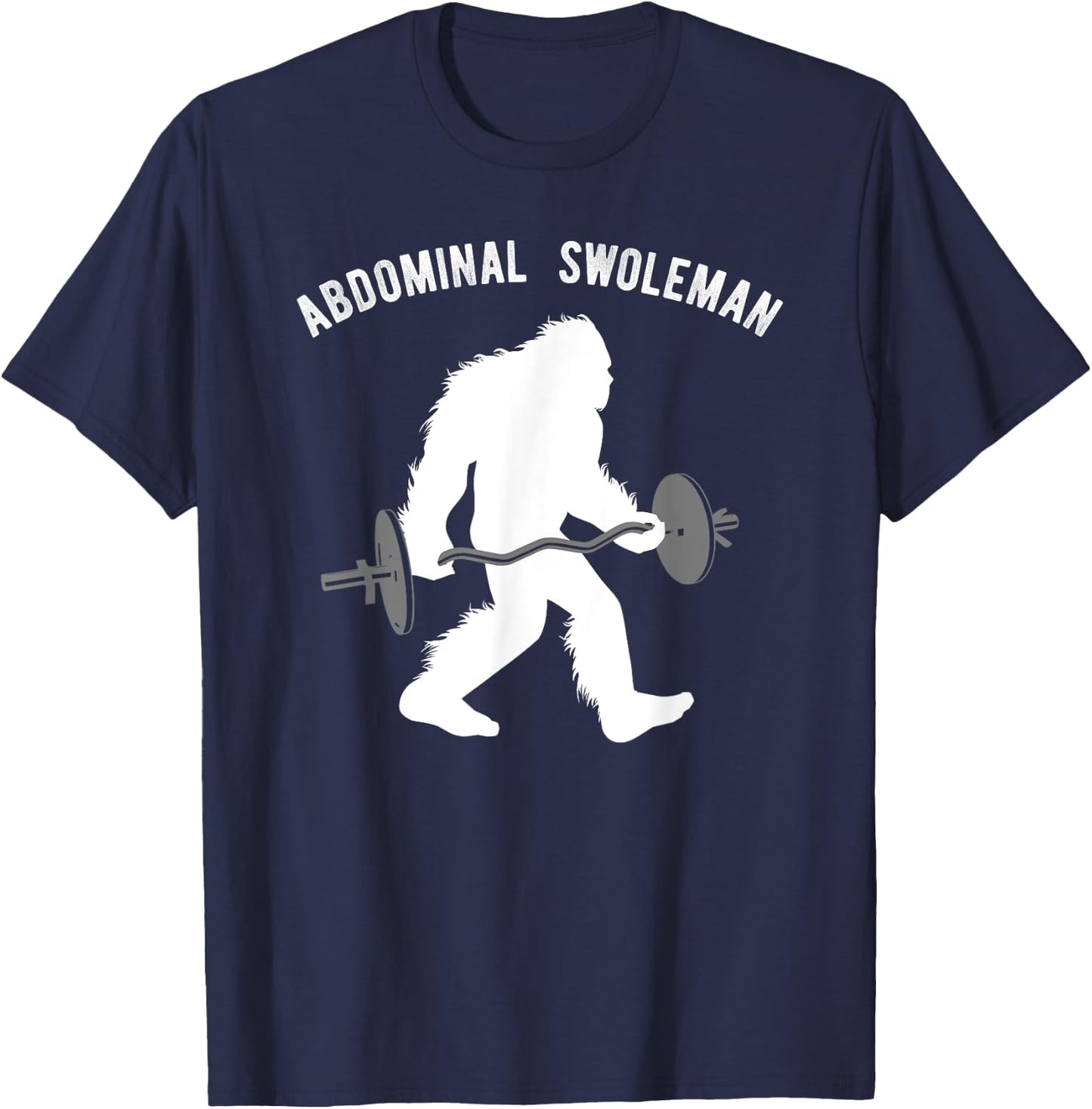 Fun Lifting Yeti Shirt, Abdominal Swoleman Gift T-Shirt - T-Shirt | Navy