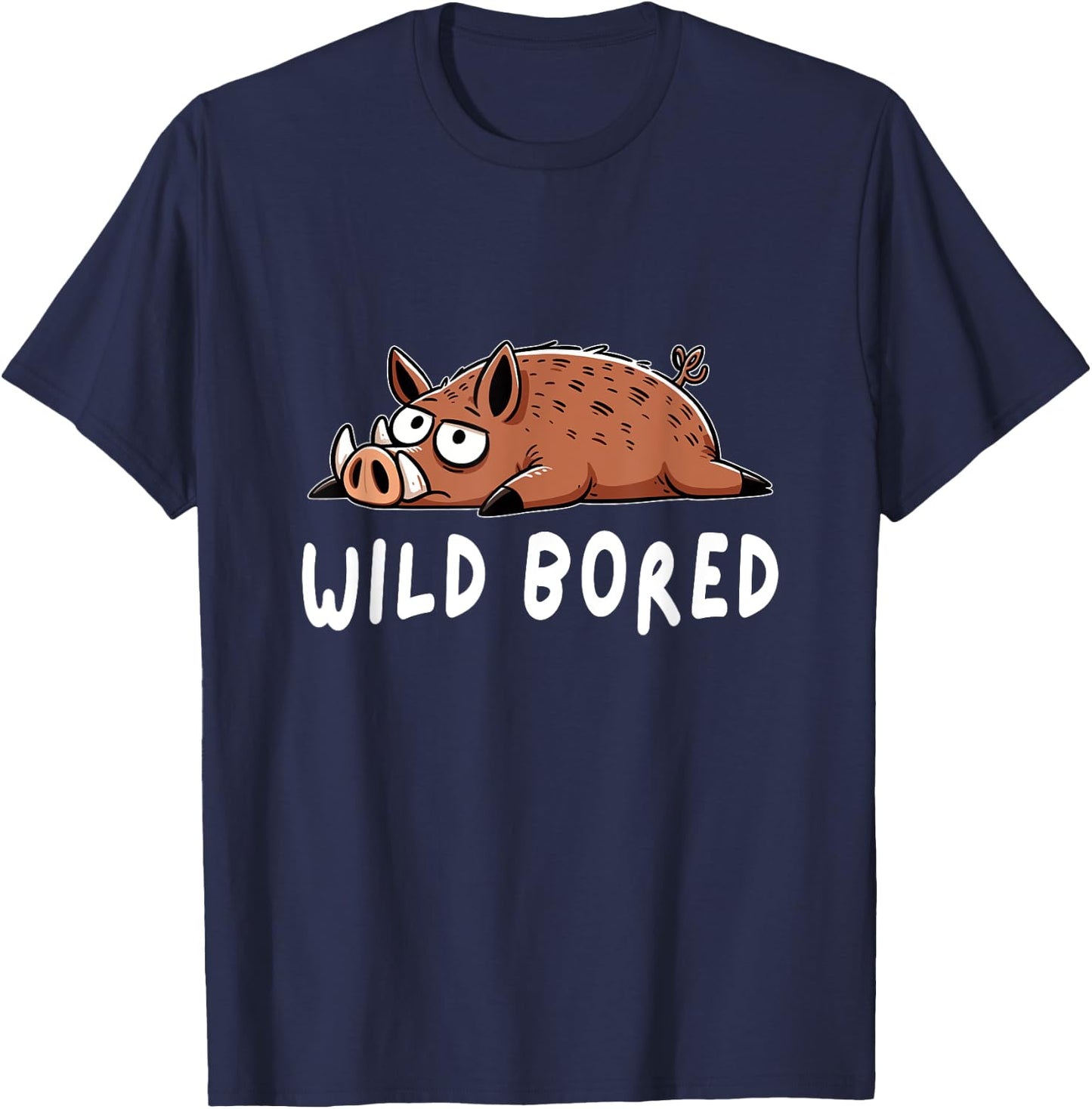 Funny Pig Wild Boar T-Shirt - T-Shirt | Navy