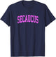 Secaucus New Jersey NJ Vintage Athletic Sports Pink Design T-Shirt - T-Shirt | Navy