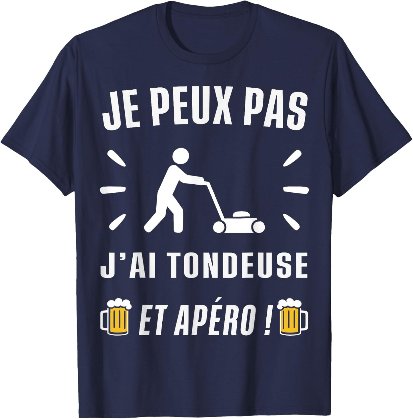 Je peux pas j'ai Tondeuse T-Shirt - T-Shirt | Navy