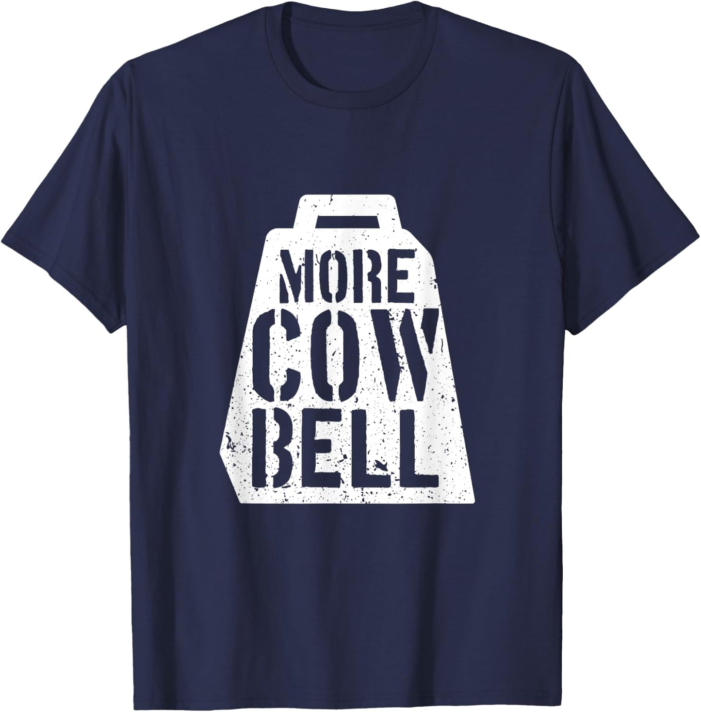 Cow Bell More Cowbell Vintage Funny Drummer Cowbell Funny T-Shirt - T-Shirt | Navy