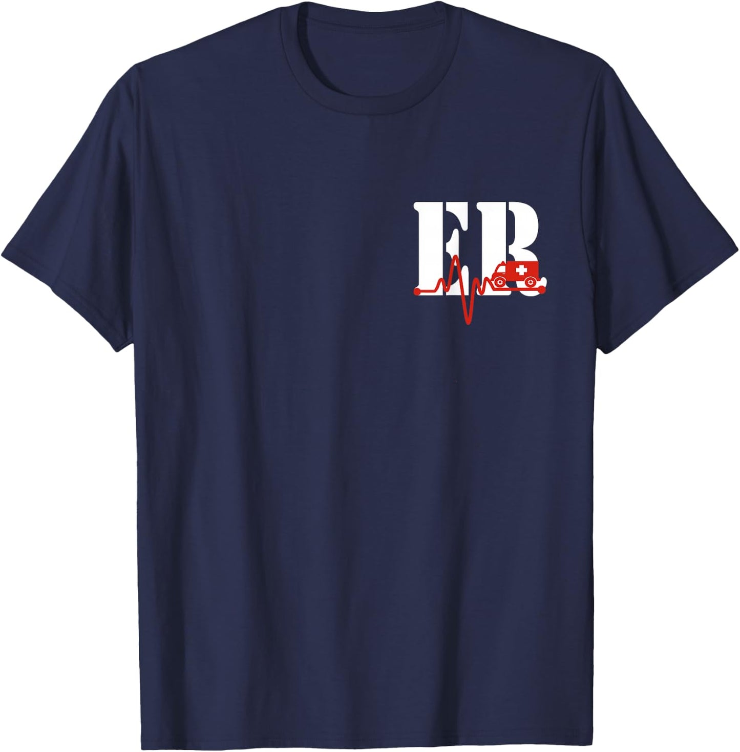 Emergency Department ER Nurse Front and Back Emergency Room T-Shirt - T-Shirt | Navy