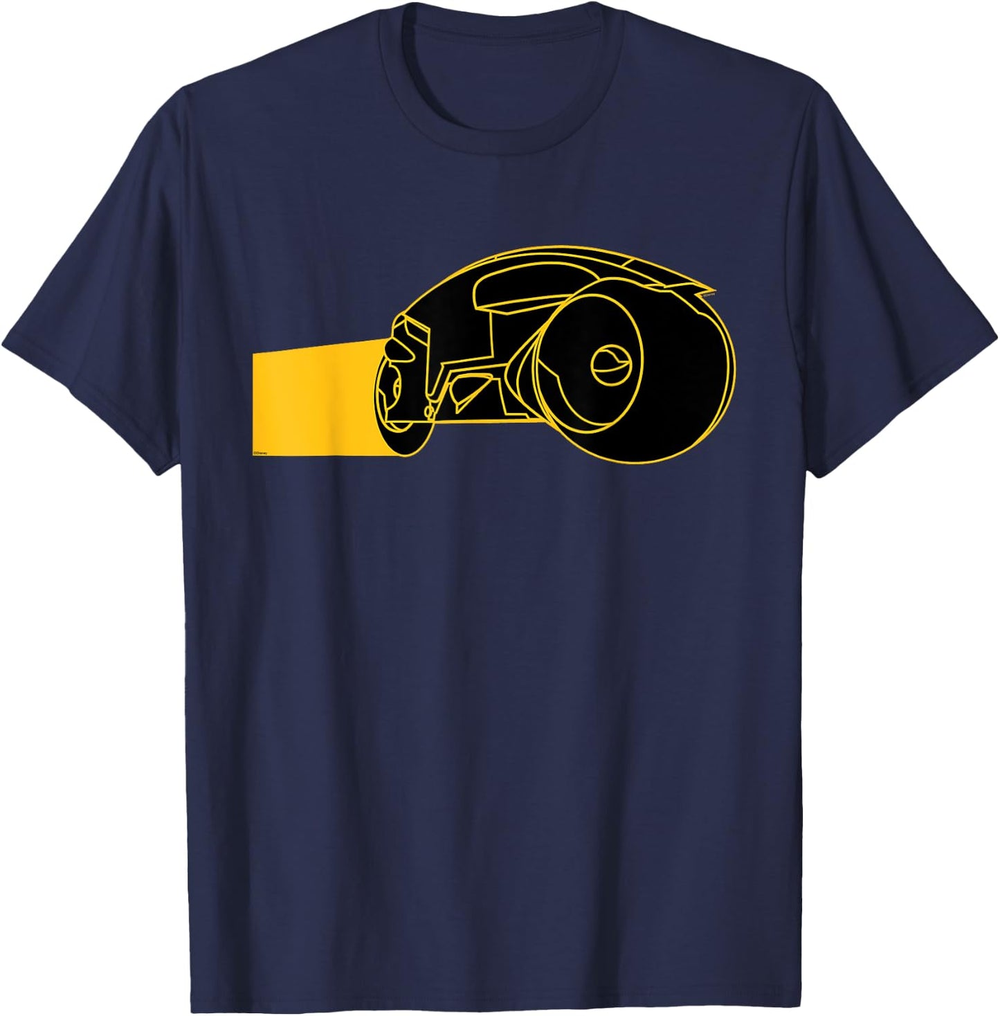 Disney Tron Original 1982 Movie Game Grid Light Cycle , Black, S T-Shirt - T-Shirt | Navy