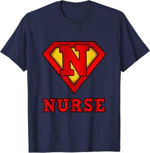 Super Nurse Superhero Great Gift Nurses T-Shirt - T-Shirt | Navy