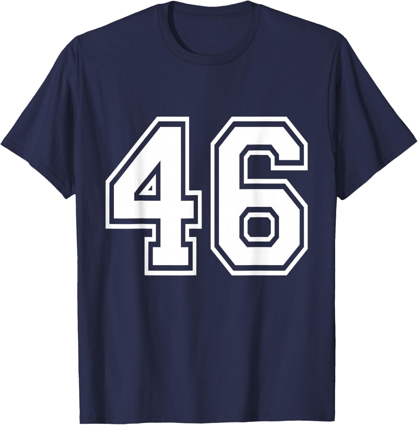 Number 46 Varsity Sports Team Jersey 46th Birthday 46 Years T-Shirt - T-Shirt | Navy