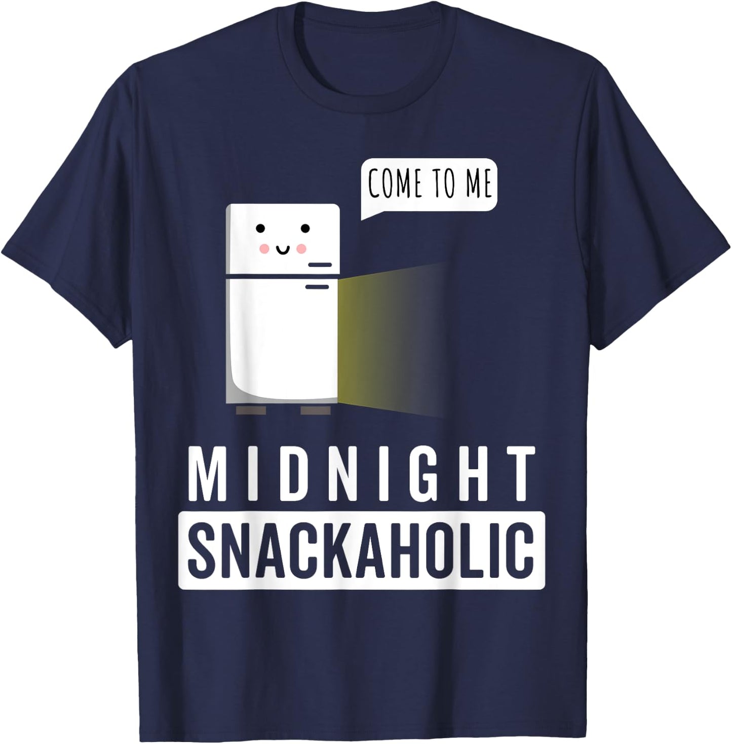 Midnight Snackaholic | Midnight Snack funny men T-Shirt - T-Shirt | Navy