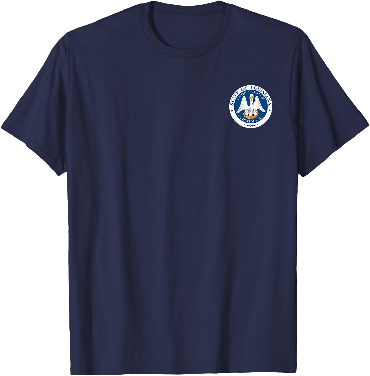 Louisiana State Seal Pelican Flag T-Shirt - T-Shirt | Navy