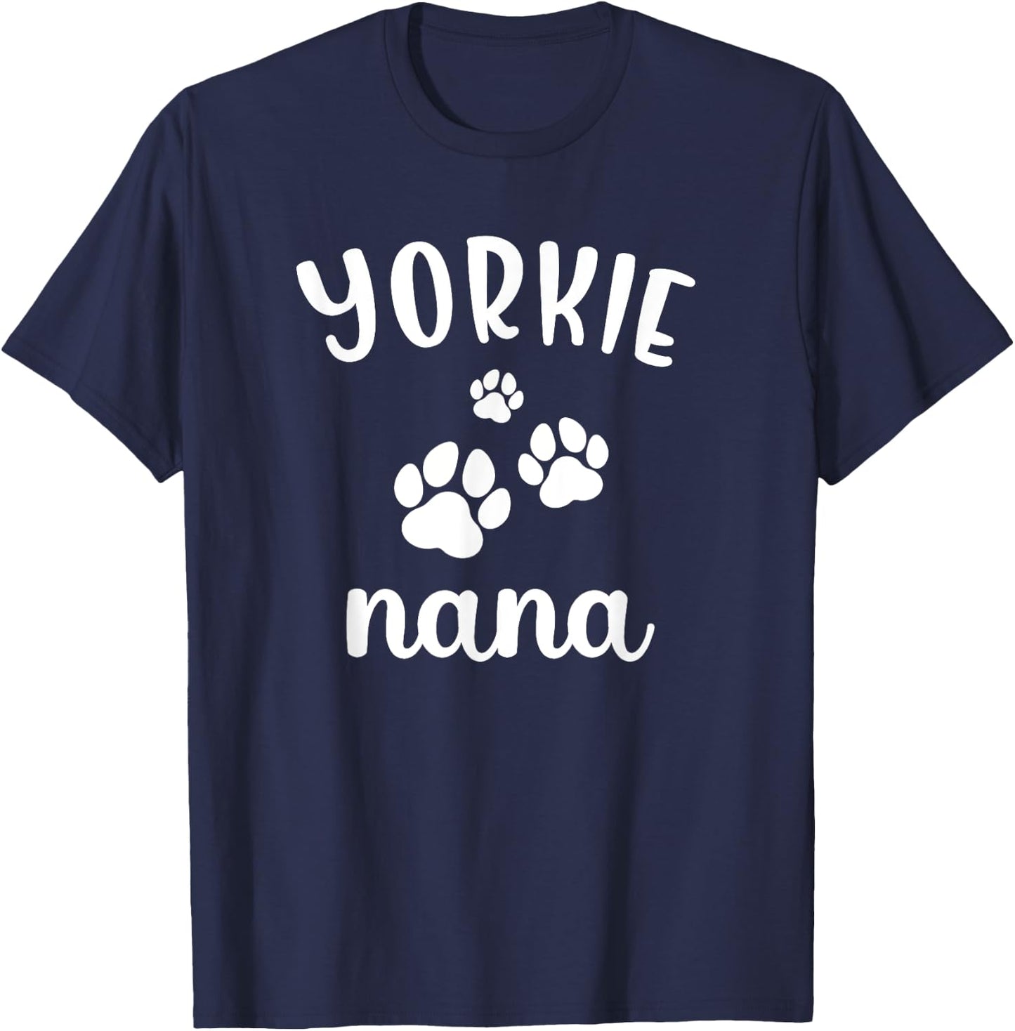 Yorkie Nana Cute Dog Yorkshire Terrier Women Kids T-Shirt - T-Shirt | Navy