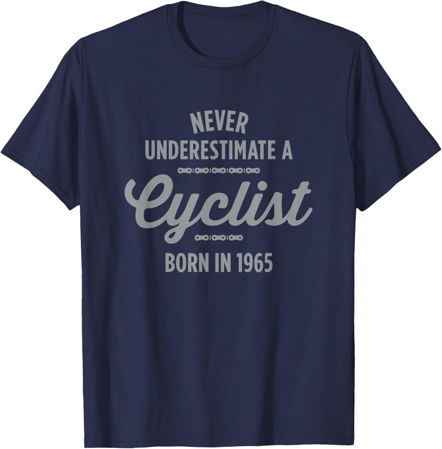 60 Year Old Cyclist Bike Rider Biking 1965 60th Birthday T-Shirt - T-Shirt | Navy