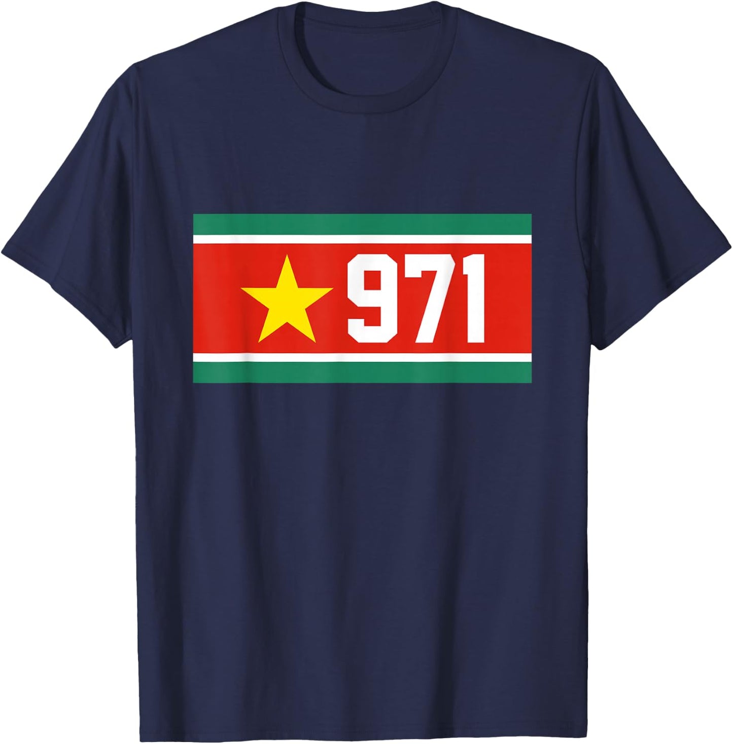 Guadeloupe Flag of Guadeloupe Guadeloupe 971 Gwada T-Shirt - T-Shirt | Navy