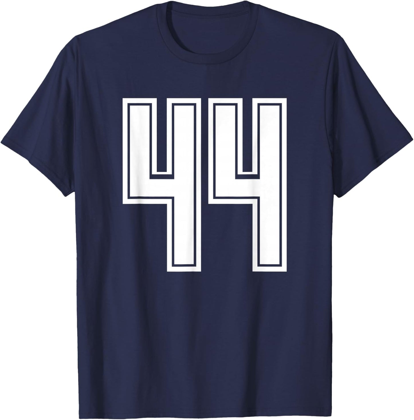 Trikot #44 Weiß Sport Team Trikot Nummer 44 T-Shirt - T-Shirt | Navy