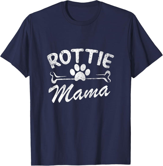 Rotti Mama Best Rottweiler Dog Owner Mom Ever Mother Day T-Shirt - T-Shirt | Navy