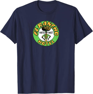 El Rancho Hotel Haiti's Finest Vintage Travel Sticker T-Shirt - T-Shirt | Navy