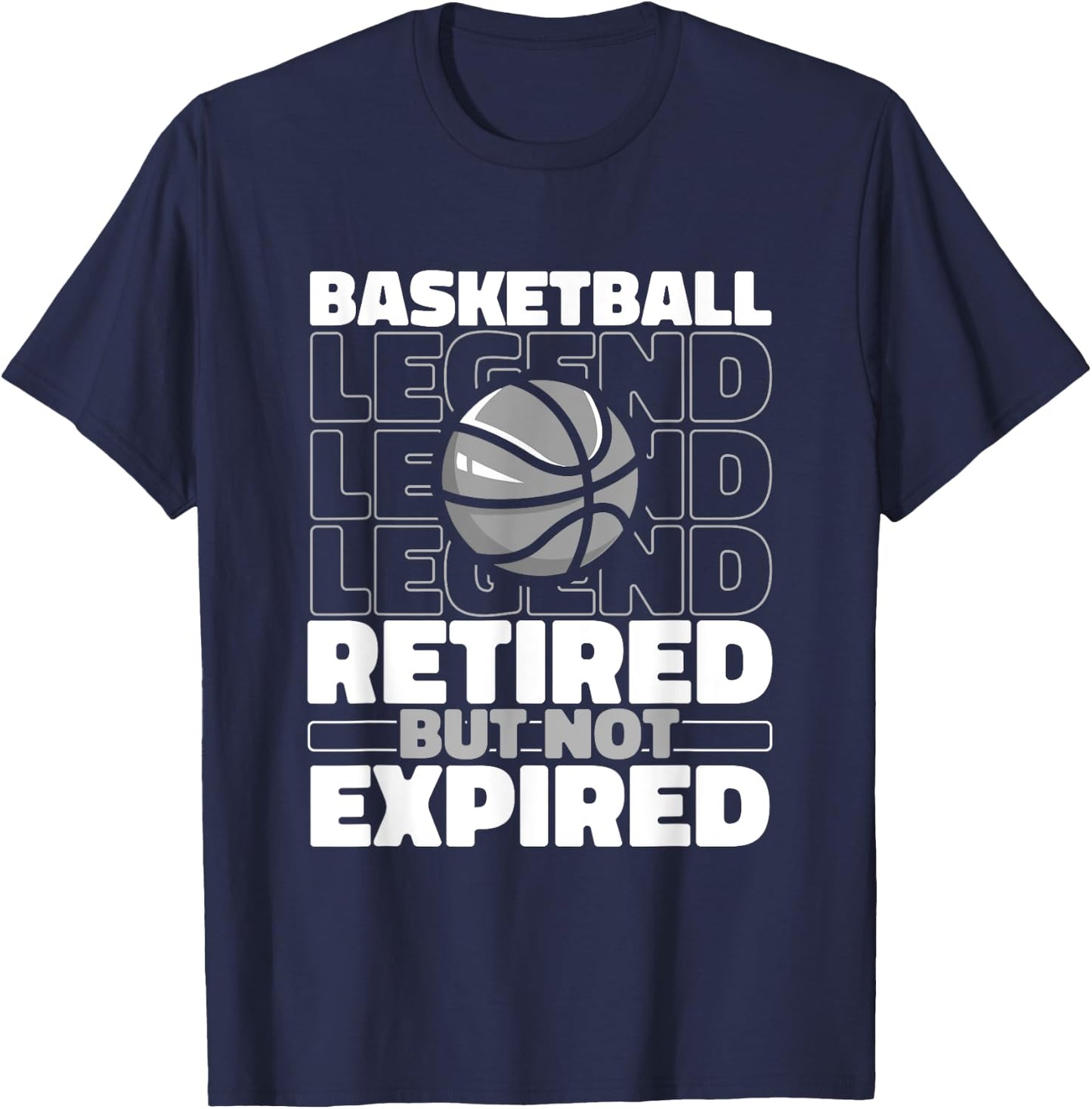 Basketball Retired Bball - Hoops Streetball Hooping Baller T-Shirt - T-Shirt | Navy