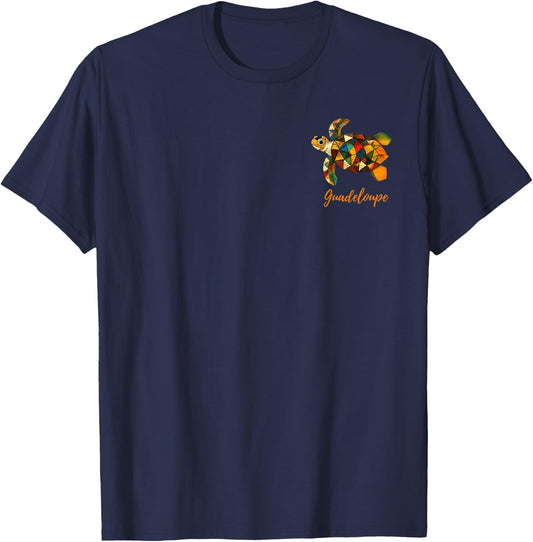 Holiday Guadeloupe Caribbean Sea Turtle French West Indies , Black, S T-Shirt - T-Shirt | Navy