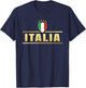 Italy Boys Kids Men Youth Italy , Black, S T-Shirt - T-Shirt | Navy