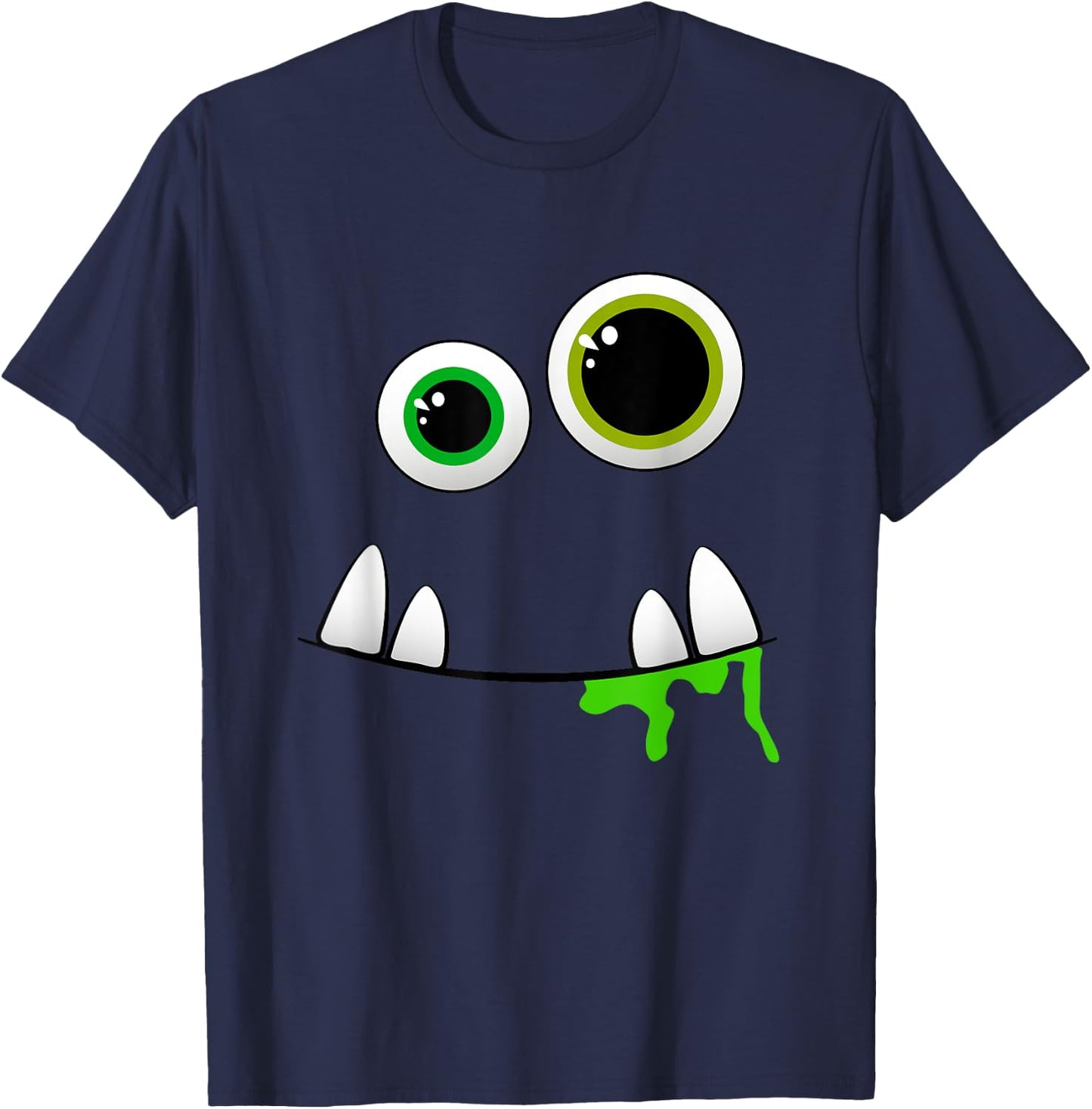 Cute Monster Face Halloween Group Costume Gift T-Shirt - T-Shirt | Navy