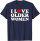 I Love Older Women's , black T-Shirt - T-Shirt | Navy