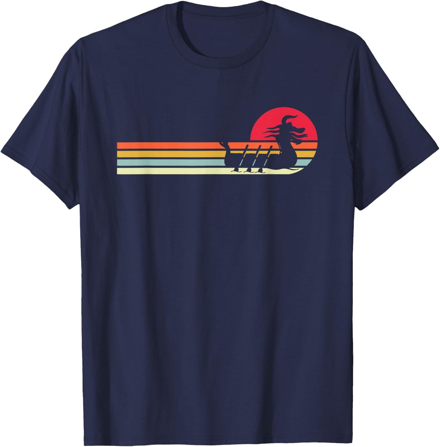 Dragon boat racing retro banner race paddling design T-Shirt - T-Shirt | Navy