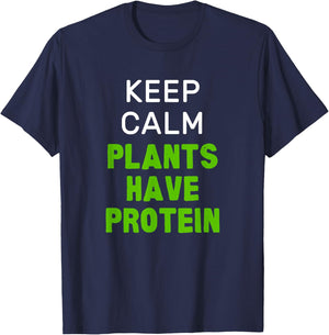 Vegan Vegetarian Cooking Gym Fitness Protein Health Joke T-Shirt - T-Shirt | Navy