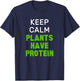 Vegan Vegetarian Cooking Gym Fitness Protein Health Joke T-Shirt - T-Shirt | Navy