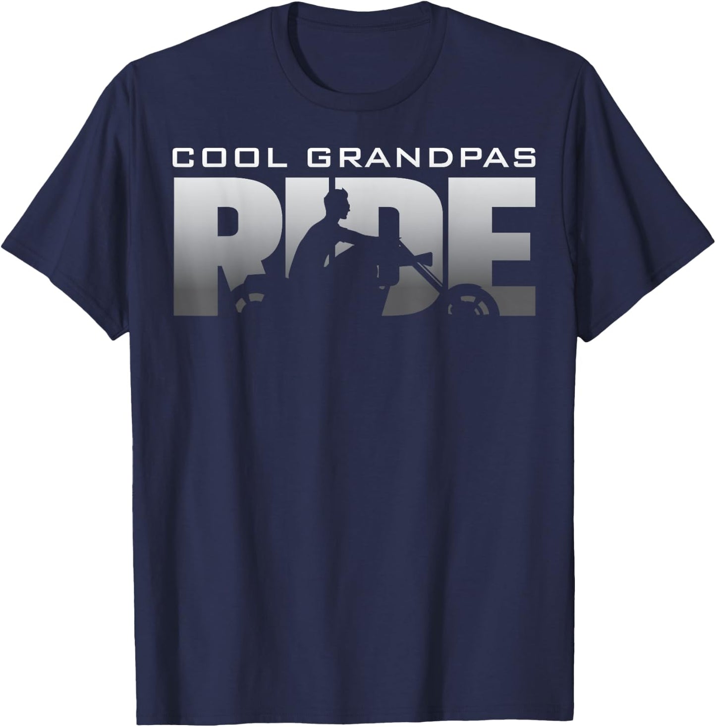 Biker Cool Grandpas Ride Motorcycles T-Shirt - T-Shirt | Navy