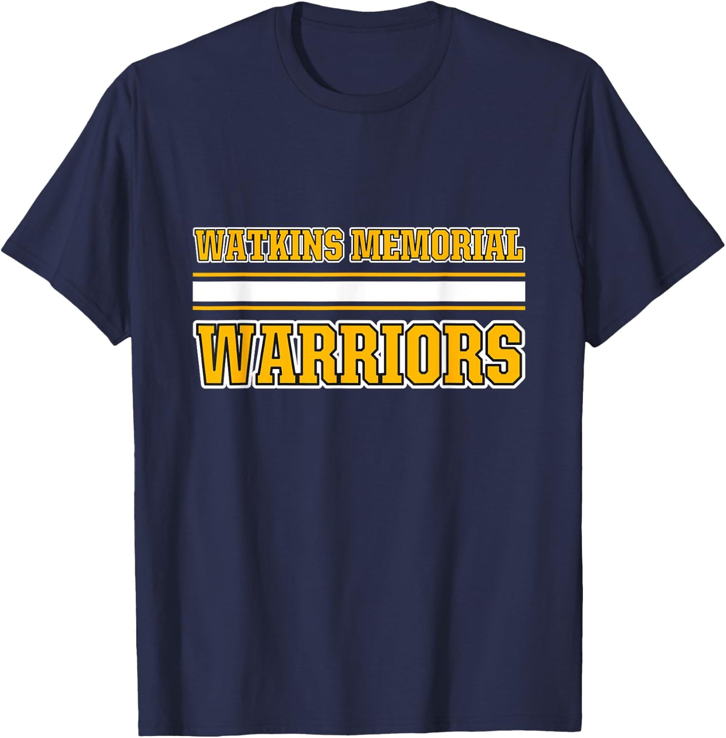 Watkins Memorial Warriors Horizontal Stripes T-Shirt - T-Shirt | Navy