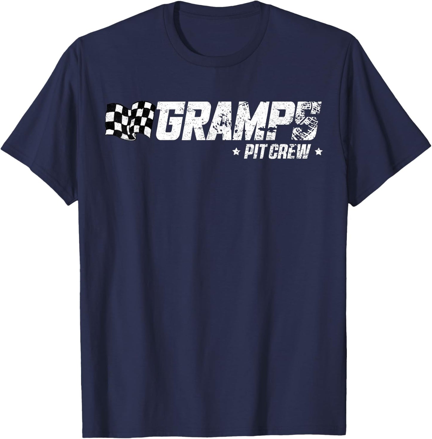Gramps Pit Crew Race Car Birthday Family Racing T-Shirt - T-Shirt | Navy