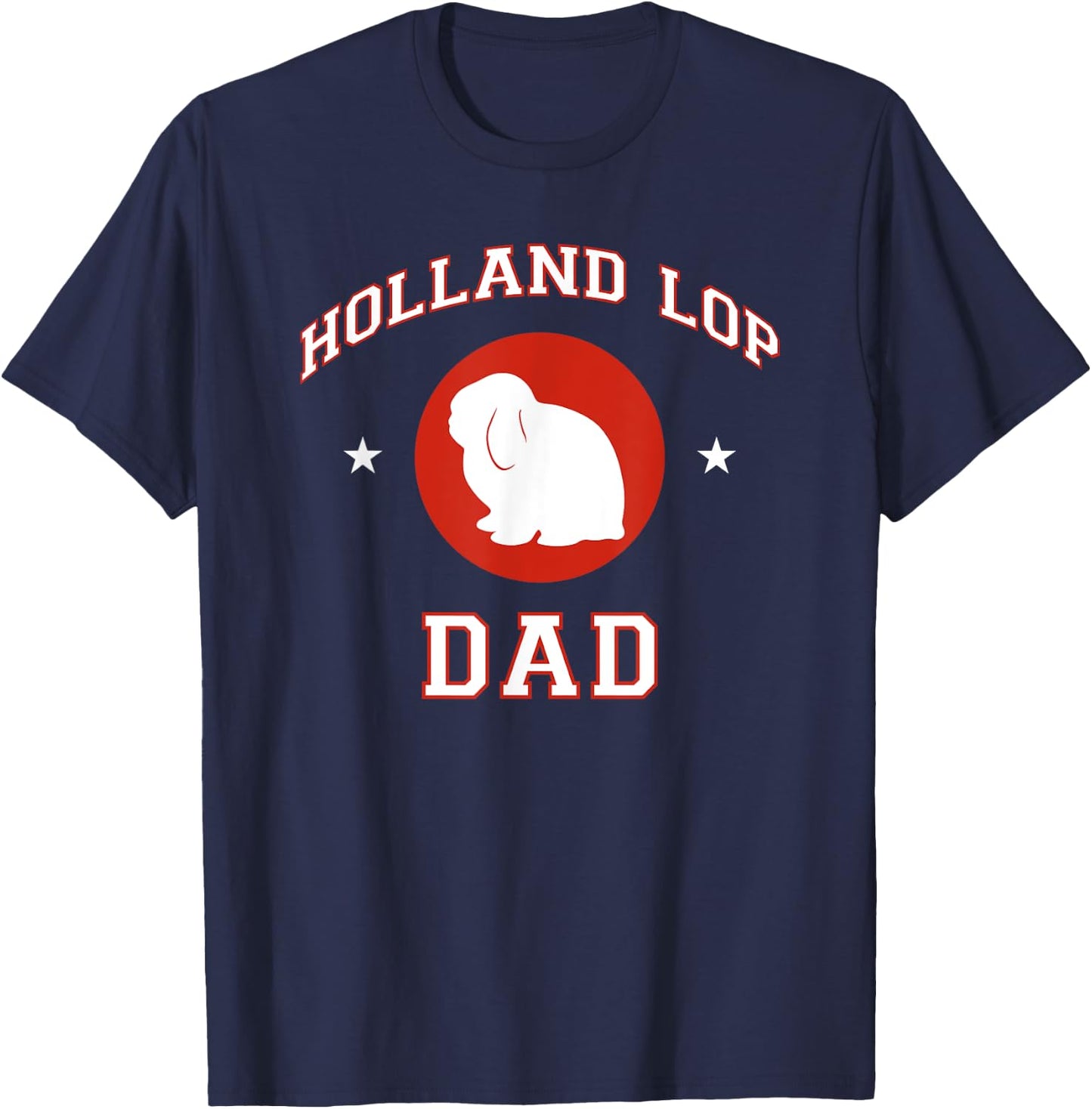Holland Lop Rabbit Dad T-Shirt - T-Shirt | Navy