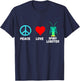 Spiny Lobster Lobstering Crustacean Peace Love Seafood Shirt T-Shirt - T-Shirt | Navy