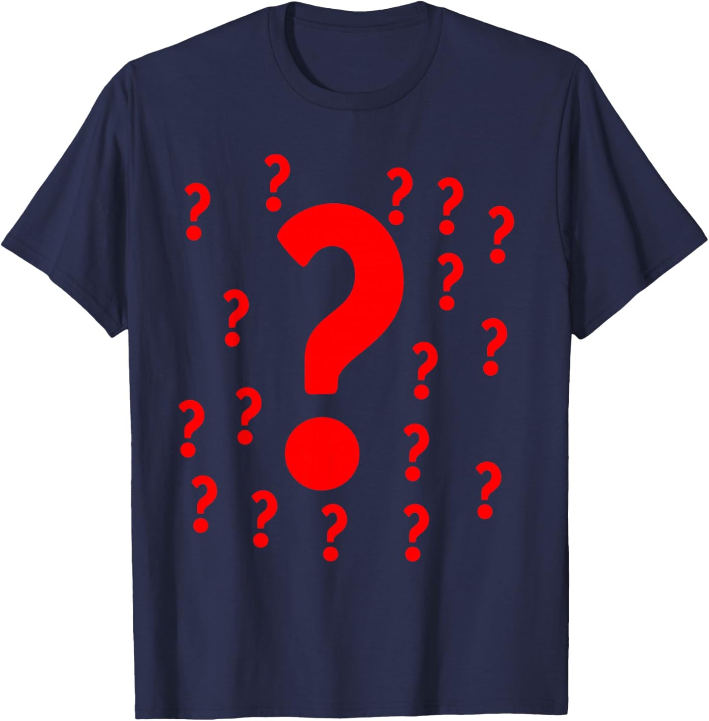 Question Marks Punctuation, Multiple T-Shirt - T-Shirt | Navy
