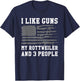 I Like Guns My Rottweiler And 3 People T-Shirt - T-Shirt | Navy