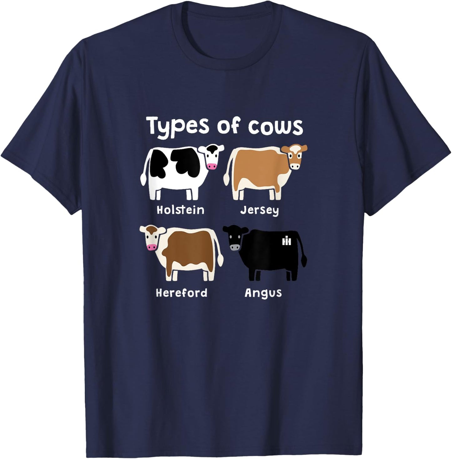 CASE IH - Types of Cows T-Shirt - T-Shirt | Navy