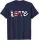 Firefighter Shirt- Love Firefighter , Firefighter Gift T-Shirt - T-Shirt | Navy