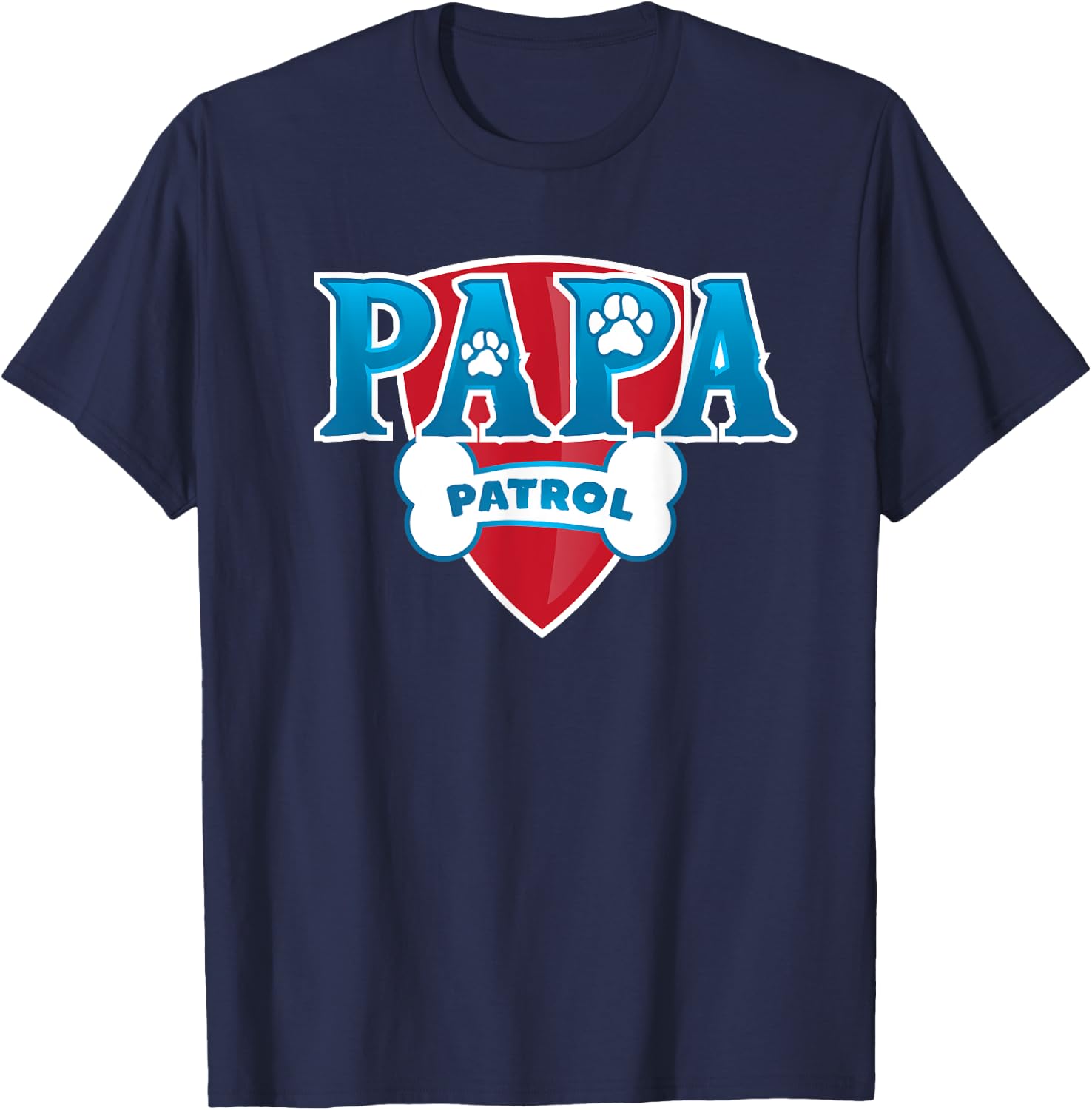 Papa Patrol , black, s T-Shirt - T-Shirt | Navy