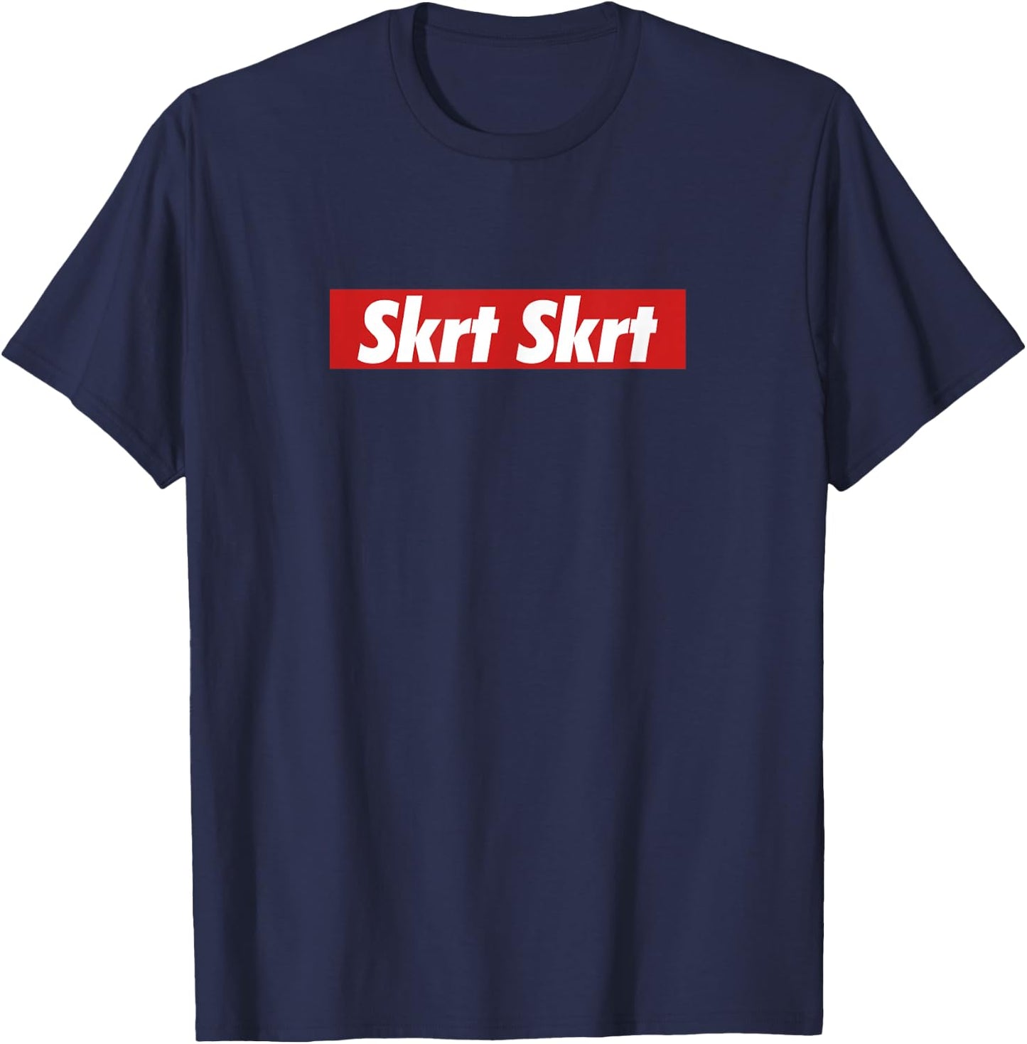 Aesthetic Box Skrt Skrt T-Shirt - T-Shirt | Navy