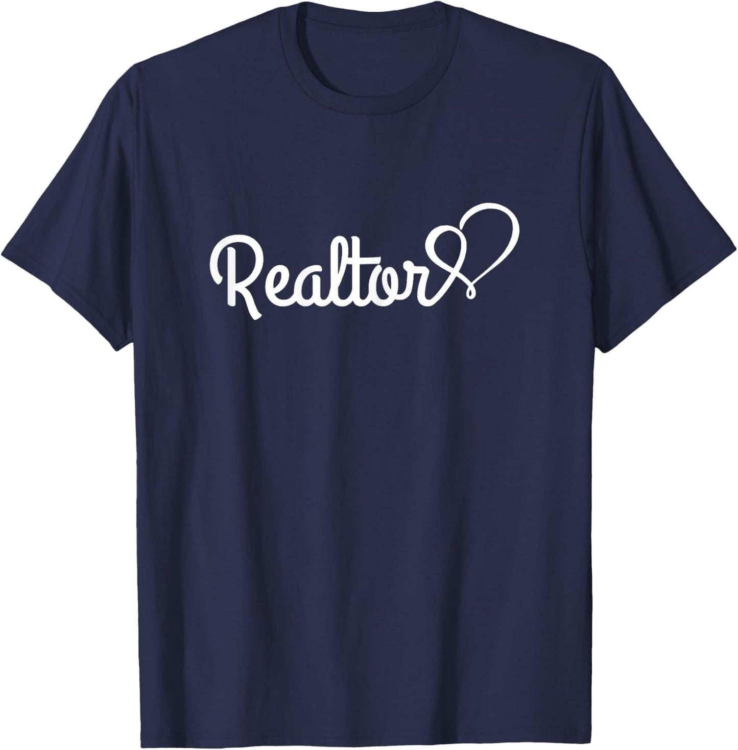 Realtor Real Estate Agent Heart House Rent Broker Gift T-Shirt - T-Shirt | Navy