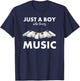 Just A Boy Who Loves Music T-Shirt - T-Shirt | Navy