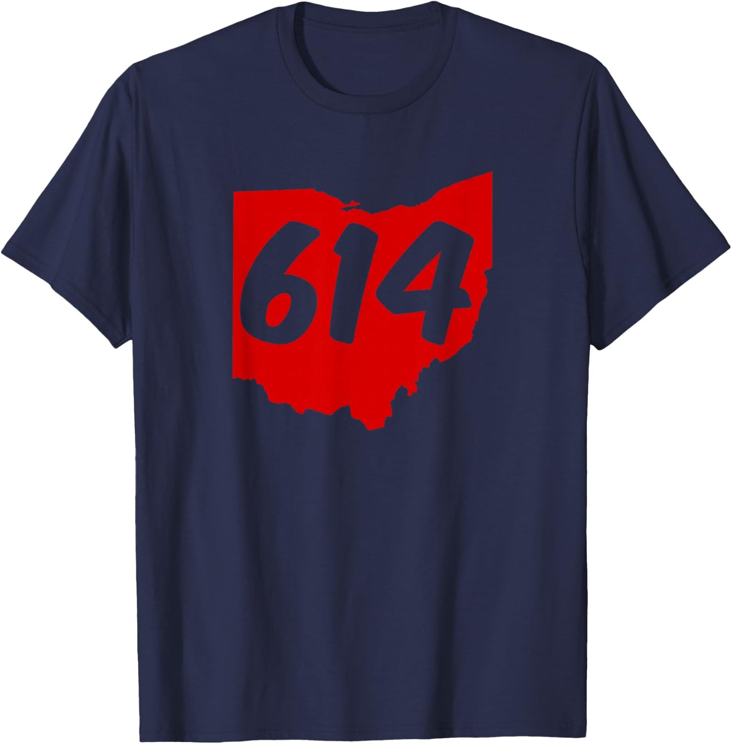 Columbus Ohio 614 Area Code Shirt, 614 shirt T-Shirt - T-Shirt | Navy