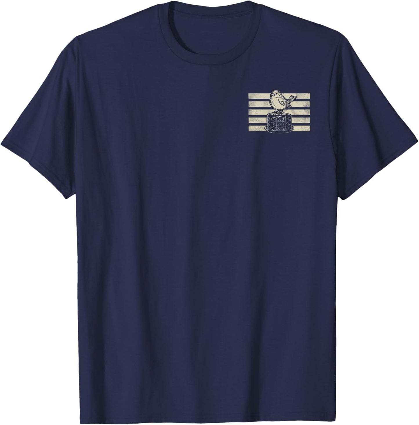Bankrupted By Birdseed Funny Bird Watching Lover 2 Sides T-Shirt - T-Shirt | Navy
